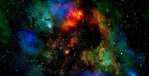 Vibrant Space Nebula with Shimmering Stars Background Animation