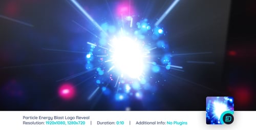 Energetic Particle Light Blast Logo Reveal