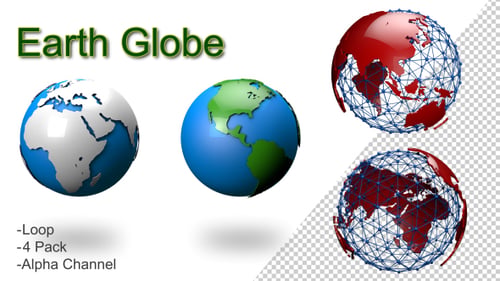 World Globe Pack 4