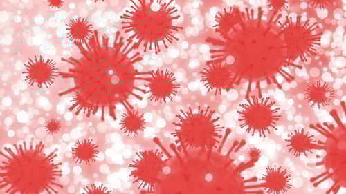 Animated Virus Particles Loop Background for Medical Science