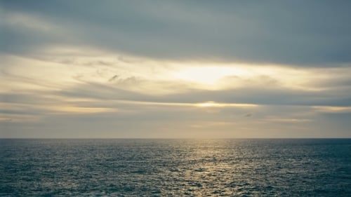 Beautiful Sunset in Pacific Ocean
