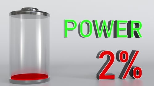 Anzeige für Ladebatterie