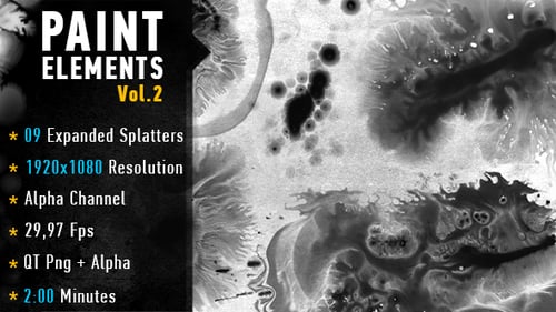 Animated Fluid Paint Splatters Collection
