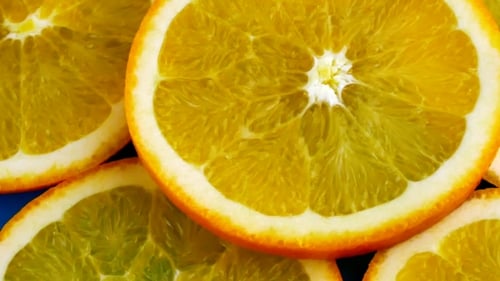 Close Up of Sliced Orange Fruit
