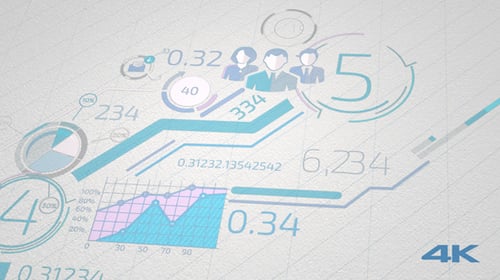 Wachstum der blauen Infografiken auf Whitepaper