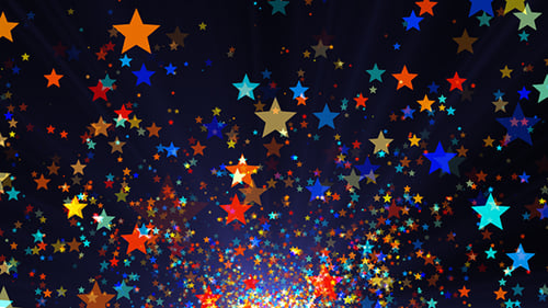 Sparkling Colorful Stars Animated Background