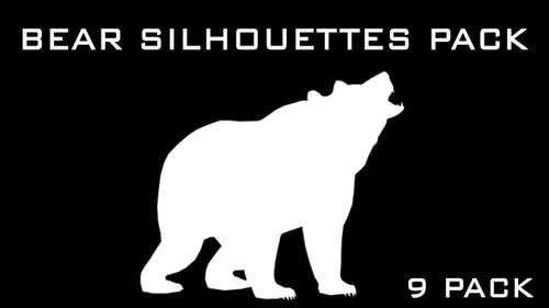 Bear Silhouettes - 9 Pack