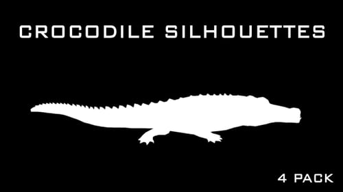 Crocodile - Alligator Silhouettes - 4 Pack