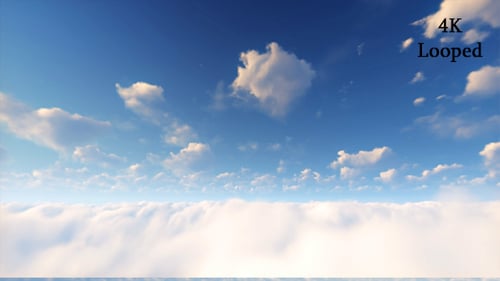 Time Lapse Blue Sky with Fluffy White Clouds
