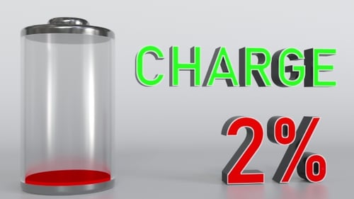 Anzeige für Ladebatterie