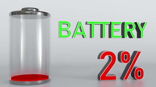 Anzeige für Ladebatterie