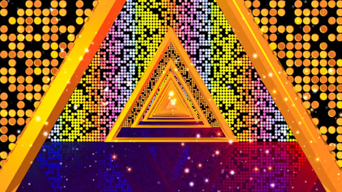 Disco colorido de túnel