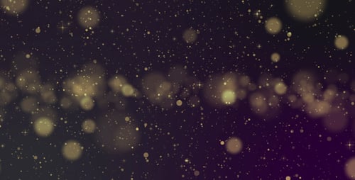 Golden Bokeh Lights and Sparkling Particles Background