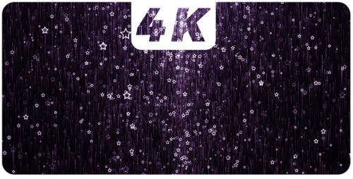 Glittering Purple Stars and Light Rays Falling Background
