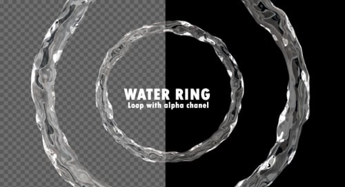 Fluid Water Rings Loop with Alpha Channel
