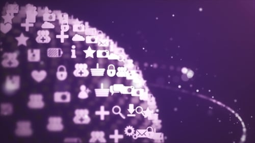 Purple Apps Loop Turns Into Sphere