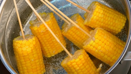 Salt Corn in a Saucepan