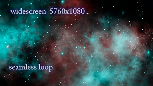 Widescreen Seamless Loop Animated Space Nebula Background