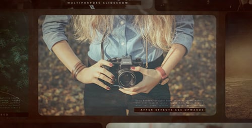 Dynamic Photo Video Grid Slideshow with Retro Effects