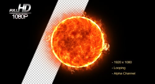 Glowing Fiery Plasma Energy Sphere Animation