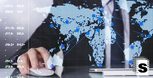 Global Business Data Technology Concept