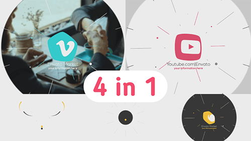 Diving Logo Reveal Pack – Abstract Intro with 4 Versions: Branding, Business Identity, Social Media