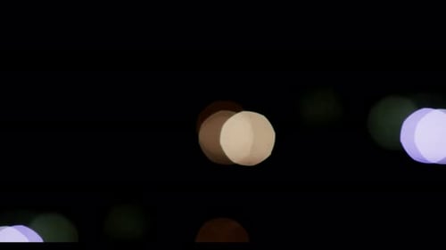 Blurred City Lights Bokeh at Night