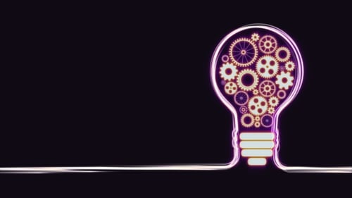 Light Bulb Concept with Gears