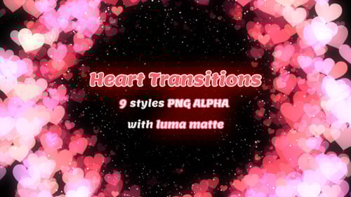 Animated Love Hearts Romantic Transition
