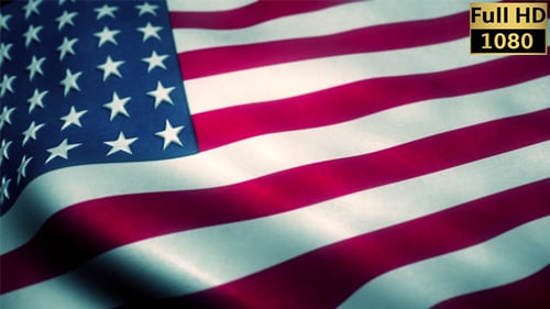Realistic Waving American Flag Background for Patriotic Content