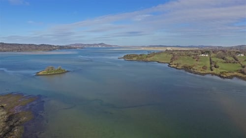 Aerial of the Historic Doe Castle, Donegal, Ireland