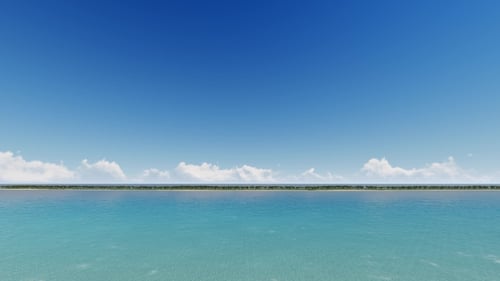 Aerial Shot of a Small Tropical Island