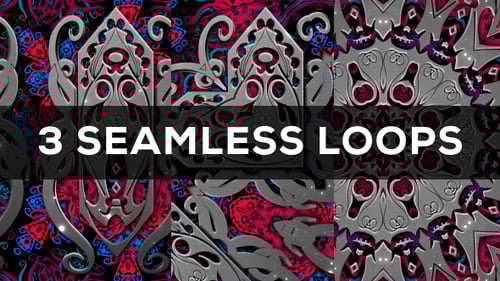 Vibrant Abstract Decorative Kaleidoscope Pattern Loop