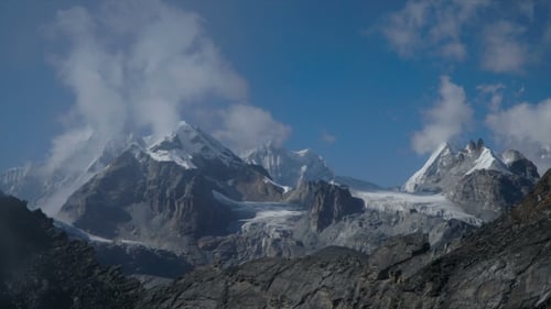Snow Capped Mountains on a Clear Day