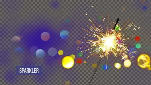 Loop-able Sparkler Background And Assets V4