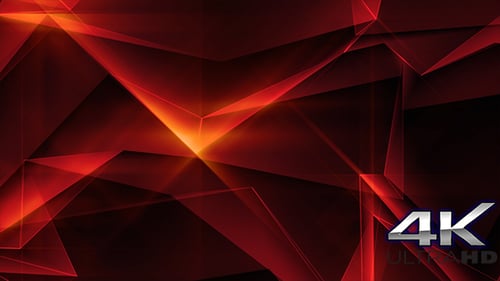 Rote abstrakte polygonale Hintergrundschleife