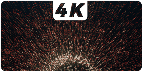Glowing Star Particles and Flowing Lines Celebration Background