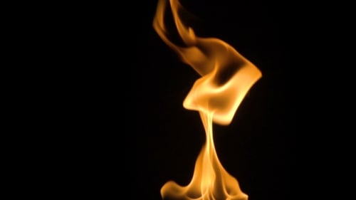 Fire Isolated Over Black Background