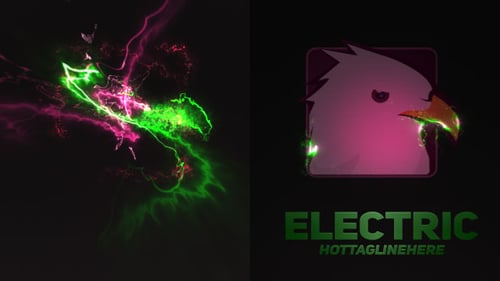 Electric glitch logo