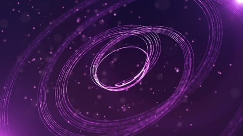 Rayures et particules violettes