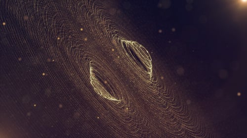 Elegant Golden Particle Swirls Abstract Background Motion
