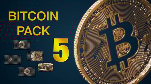 3D Animated Bitcoin Coins for Cryptocurrency and Financial Projects