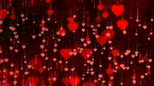 Elegant Falling Hearts Love Background Animation