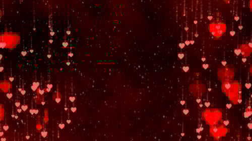 Elegant Red Hearts Falling Romantic Background for Celebrations