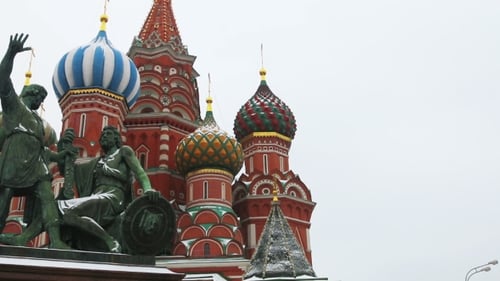 Cathedral of Vasily Blessed and Monument to Minin and Pozharsky
