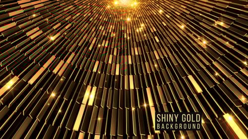 Golden Shimmering Geometric Rectangles Abstract Background Loop