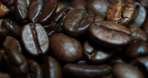 Close Up of Roasted Coffee Beans