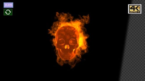 Brennender Totenkopf vorne