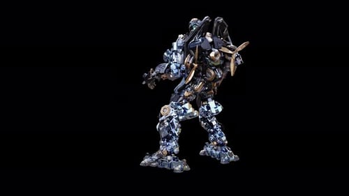 75 Robot Standing Idle 4K