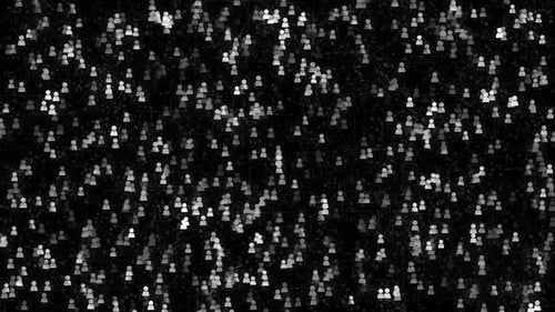 Modern Digital Network of People Connecting Icons Background